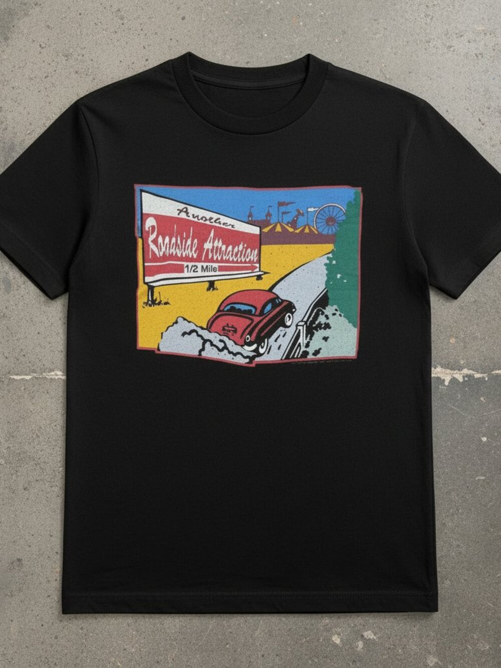 Vintage Roadside Attraction Graphic T-Shirt – Retro Travel Tee – Classic Car